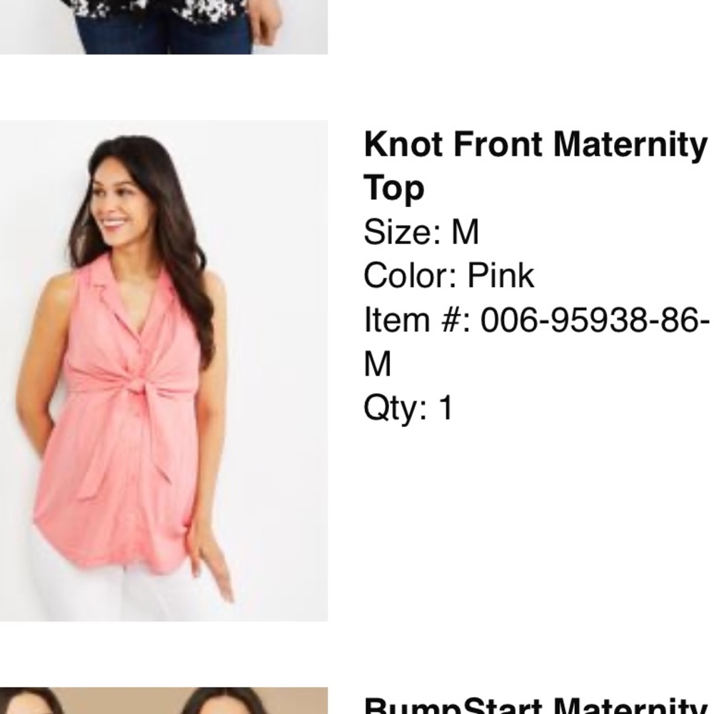 Motherhood Maternity Knot-Front Sleeveless Button-Down Top